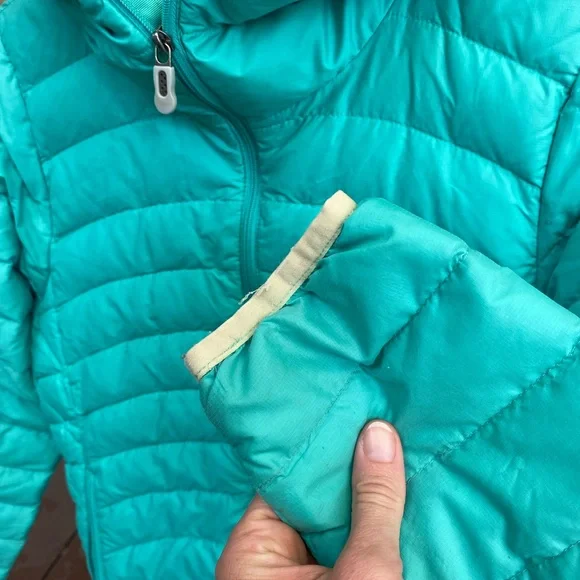 Patagonia Feather Down Puffer Aqua Quilted Jacket - Picture 6 of 12